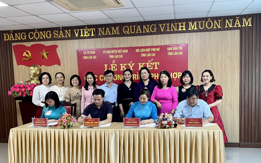 Sở Tư pháp Lào Cai ký kết các Chương trình phối hợp công tác 
