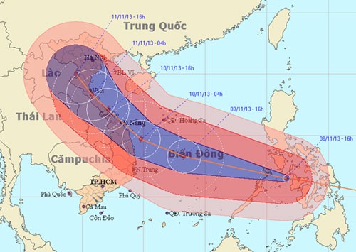 Thanh Hóa sơ tán dân 6 huyện để tránh siêu bão Haiyan 