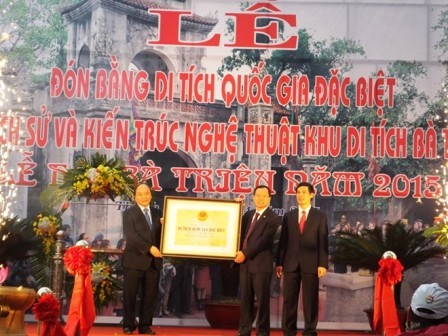 Đền Bà Triệu đón nhận bằng Di tích Quốc gia đặc biệt
