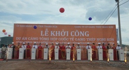 Khởi công cảng quốc tế gang thép Nghi Sơn