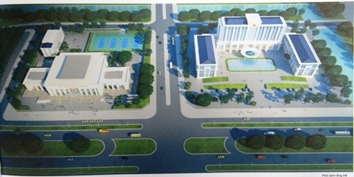 Phối cảnh khu trung tâm hành chính mới của thành phố Thanh Hóa