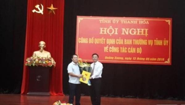 Ông Nguyễn Văn Chính, Tỉnh ủy viên, thôi giữ chức Bí thư Huyện ủy Quảng Xương.