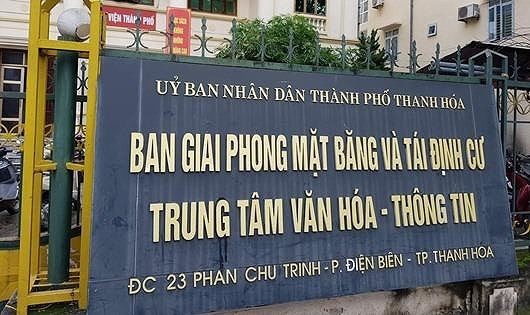 Bắt giam Phó  giám đốc Ban giải phóng mặt bằng - tái định cư Tp Thanh Hoá