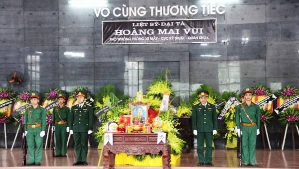 Thanh Hoá tổ chức lễ tang Đại tá Hoàng Mai Vui hy sinh ở Rào Trăng 3