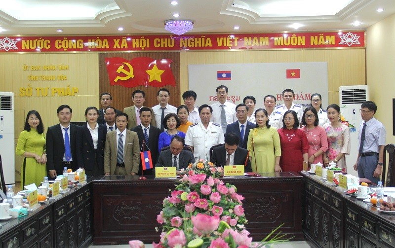 Hội đàm Sở Tư pháp Thanh Hóa và Sở Tư pháp tỉnh Hủa Phăn nước CHDCND Lào