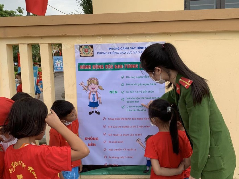 Tuyên truyền phòng chống tội phạm xâm hại trẻ em tại các trường học ở Hà Tĩnh.