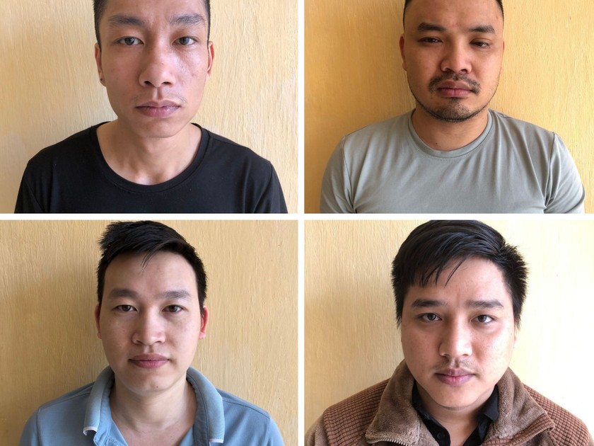 4 đối tượng Phạm Minh Quỳnh, Nguyễn Quốc Bảo, Phạm Ngọc Phong, Cấn Minh Phương bị khởi tố bắt.