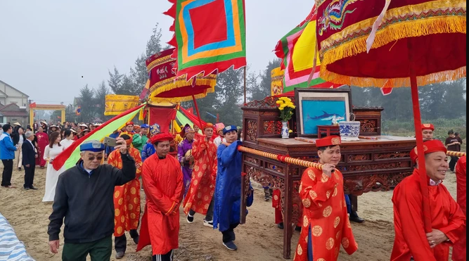 Lễ hội cầu ngư làng Cam Lâm, xã Xuân Liên là Di sản văn hóa phi vật thể quốc gia. Ảnh: PV

