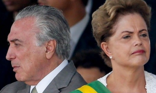 Michel Temer và bà Dilma Ruseff từng là liên minh sau quay lưng lại với nhau