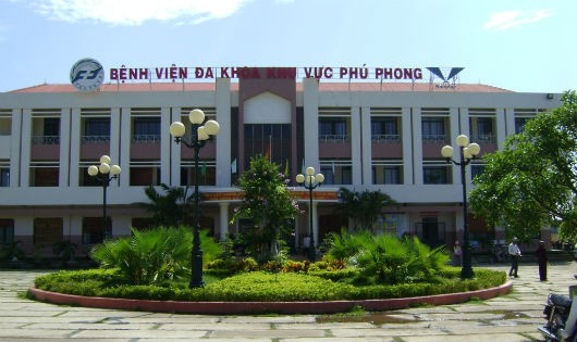Bệnh viện Đa khoa khu vực Phú Phong, nơi xảy ra sự việc.