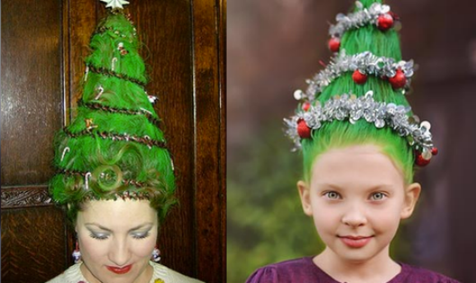 Mái tóc hình cây thông thống trị Instagram mùa Giáng sinh