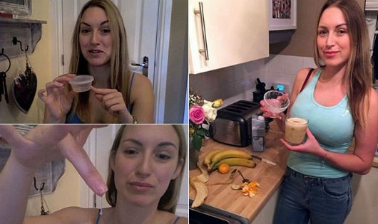 Một phụ nữ Anh bày cách sử dụng tinh trùng để làm đẹp và bồi bổ sức khỏe trên mạng