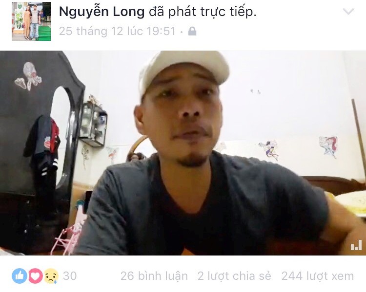 Nguyễn Đình Long quay video tung lên mạng cho rằng lực lượng CA đánh đập, sỉ nhục mình.