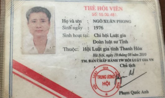 Thẻ hội viên của Ngô Xuân Phong đã đưa cho bà Tâm để tạo niềm tin.