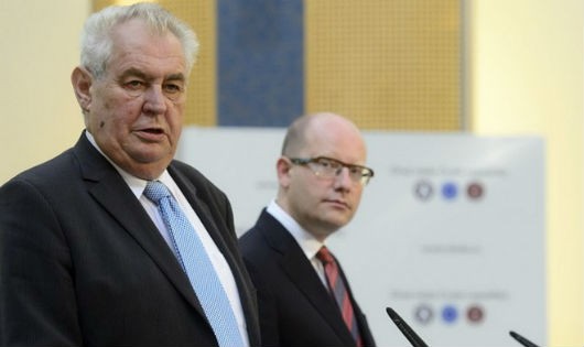 Tổng thống Milos Zeman -và Thủ tướng Bohuslav Sobotka