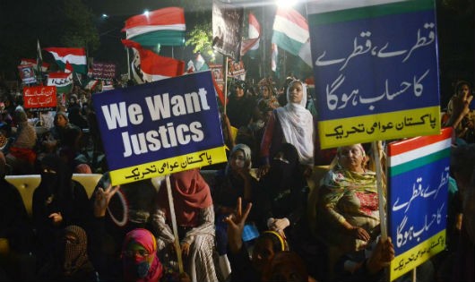 Người biểu tình đòi Thủ tướng Pakistan từ chức