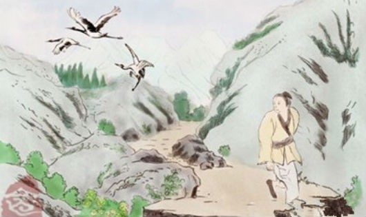 Minh họa Tôn Chung được đất, vẽ theo ghi chép trong U minh lục thời Tống