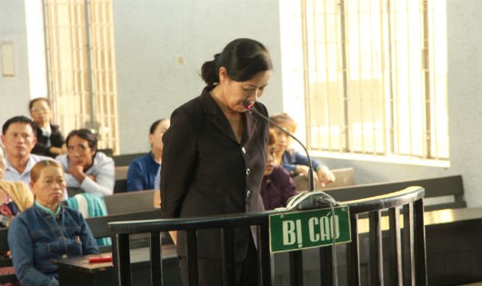  Bị cáo Trương Thị Hoa tại phiên tòa sơ thẩm