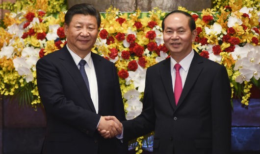 Chủ tịch nước Trần Đại Quang hội đàm với Tổng Bí thư, Chủ tịch nước Trung Quốc Tập Cận Bình
Ảnh: VTC.