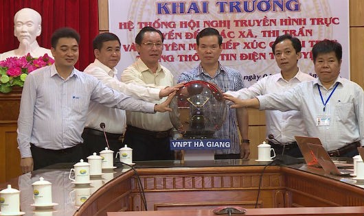 Tỉnh Hà Giang và VNPT khai trương hệ thống Hội nghị truyền hình đến cấp xã