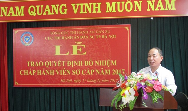 Hà Nội: Tổ chức Lễ trao Quyết định bổ nhiệm Chấp hành viên sơ cấp năm 2017