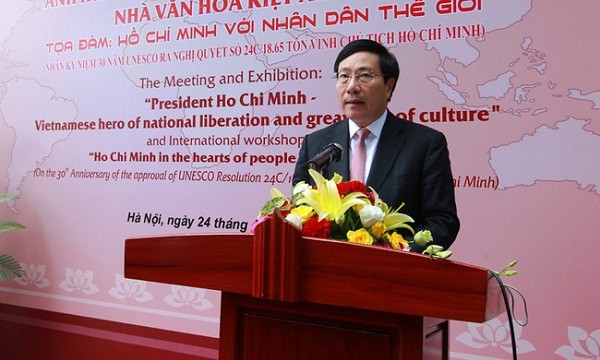 Phó Thủ tướng Phạm Bình Minh phát biểu tại buổi lễ. (Ảnh: VGP)