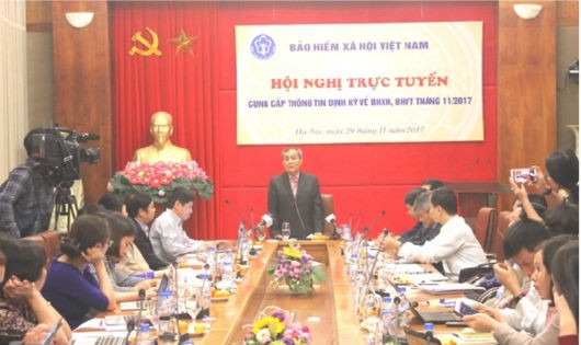 Phó Tổng Giám đốc BHXH Việt Nam  Phạm Lương Sơn phát biểu tại Hội nghị