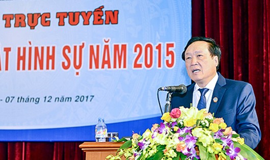 Ông Nguyễn Hòa Bình, Bí thư Trung ương Đảng, Bí thư Ban Cán sự Đảng, Chánh án TANDTC đã dự và chủ trì Hội nghị