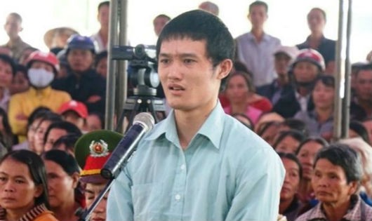 Bị cáo Nguyễn Huỳnh Vũ tại phiên tòa xét xử