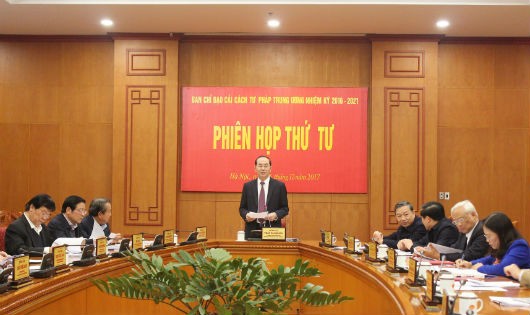 Chủ tịch nước Trần Đại Quang, Trưởng ban Chỉ đạo cải cách tư pháp Trung ương chủ trì phiên họp