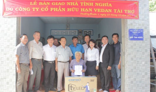 Vedan trao nhà tình nghĩa cho bà Nguyễn Thị Bánh