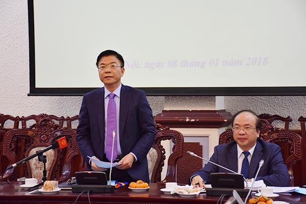 Bộ trưởng Bộ Tư pháp Lê Thành Long phát biểu tại Hội nghị