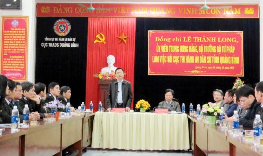 Bộ trưởng Lê Thành Long khẳng định: Công tác THADS tại Quảng Bình luôn được Lãnh đạo Bộ và Tổng cục quan tâm chỉ đạo và hướng dẫn