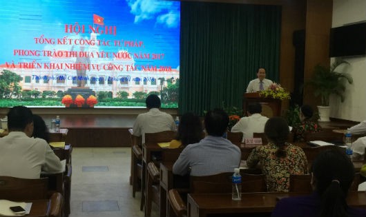 Thứ trưởng Lê Tiến Châu dự Hội nghị triển khai công tác Tư pháp TP Hồ Chí Minh
