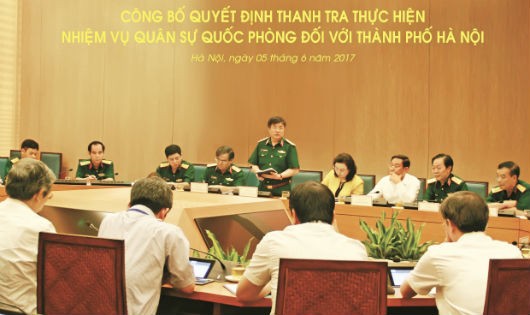 Thanh tra nhiệm vụ quân sự, quốc phòng theo kế hoạch năm 2017 đối với thành phố Hà Nội