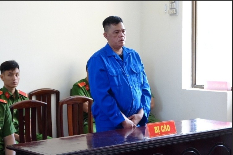 Bị cáo Trần Văn Thuận tại phiên tòa.